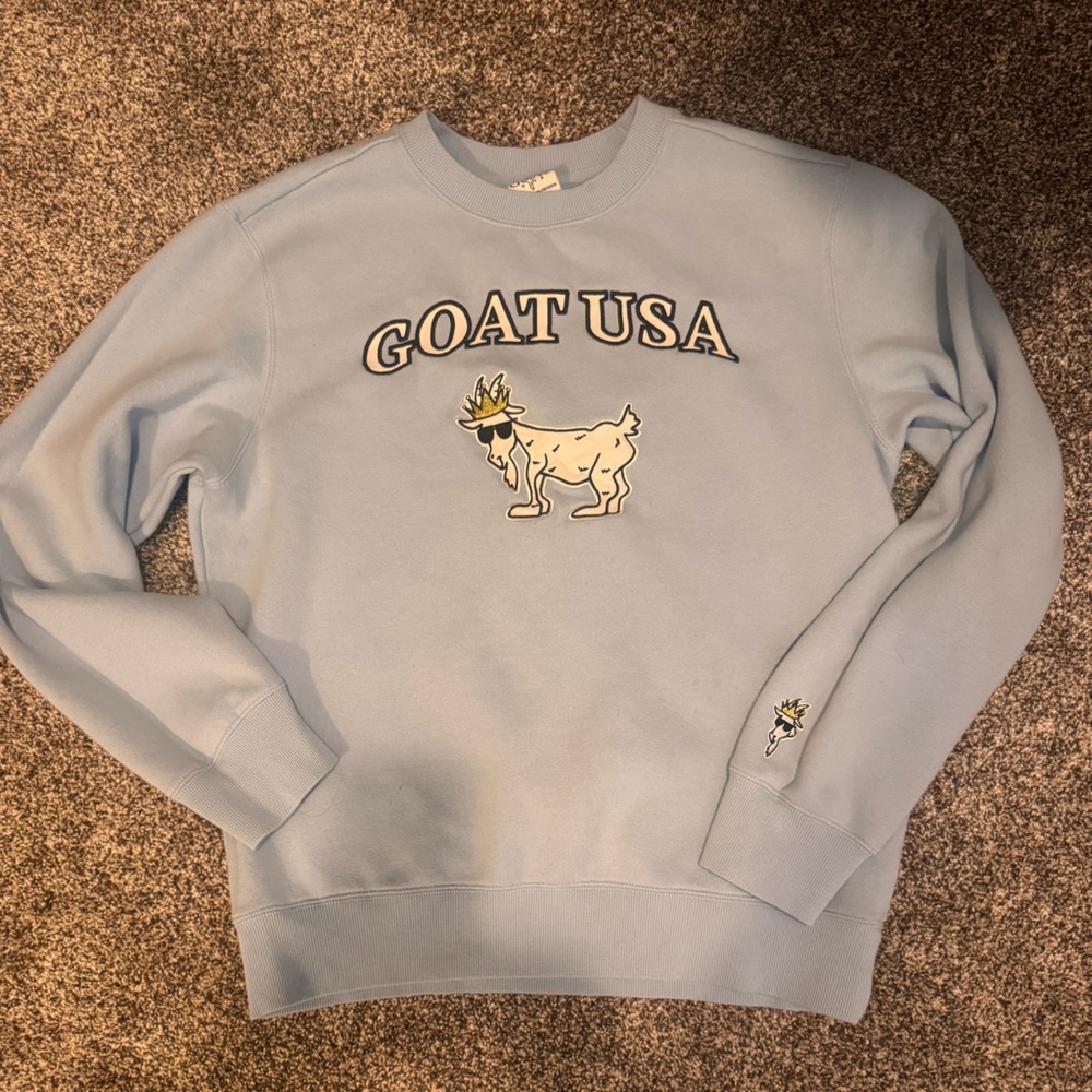 GOAT USA Kids Light Blue Crewneck Sweatshirt